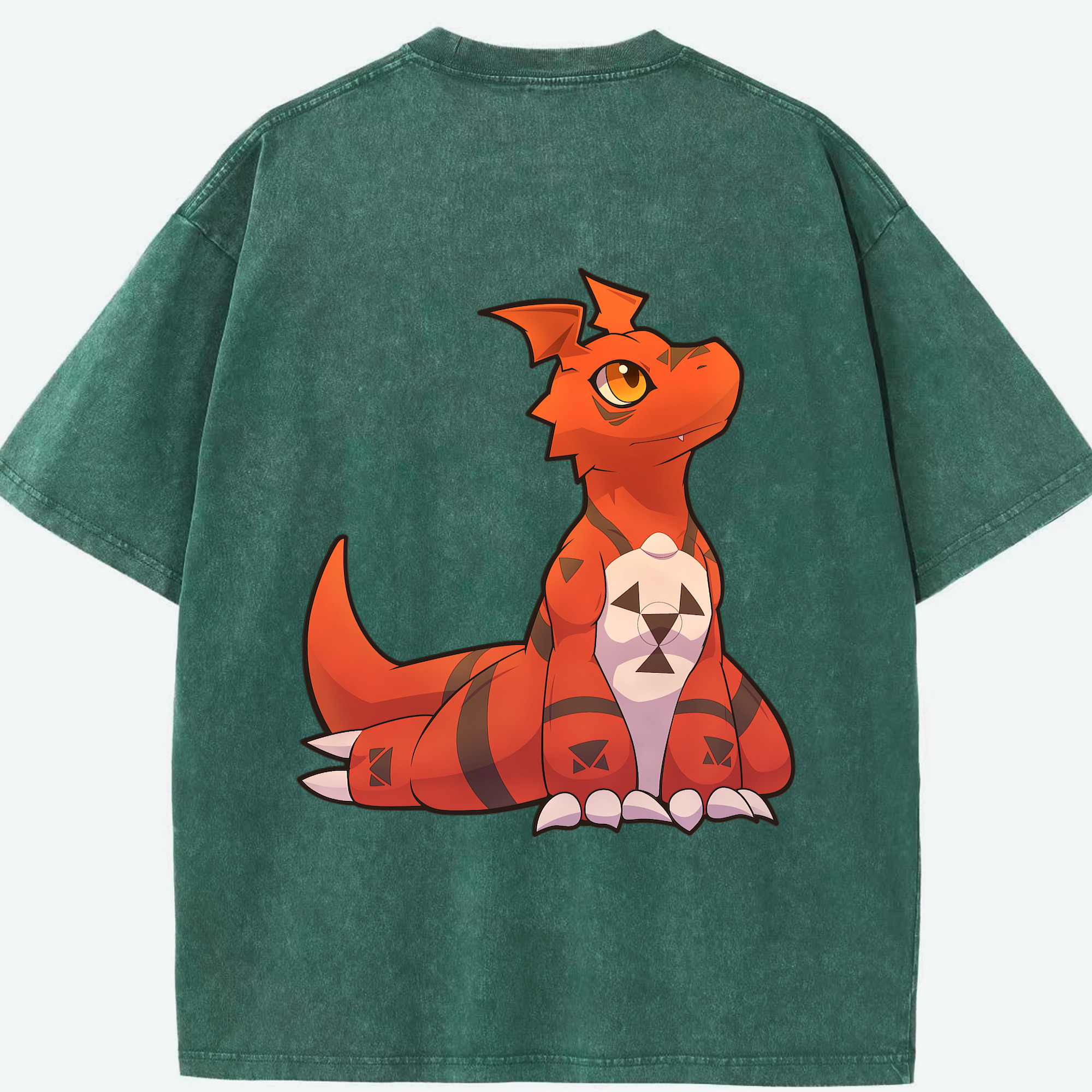 （画像用） Digimon デジタルモンスター/デジモン 綿100% ヴィンテージ風 半袖Tシャツ（背面プリント）